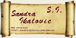 Sandra Ikalović vizit kartica